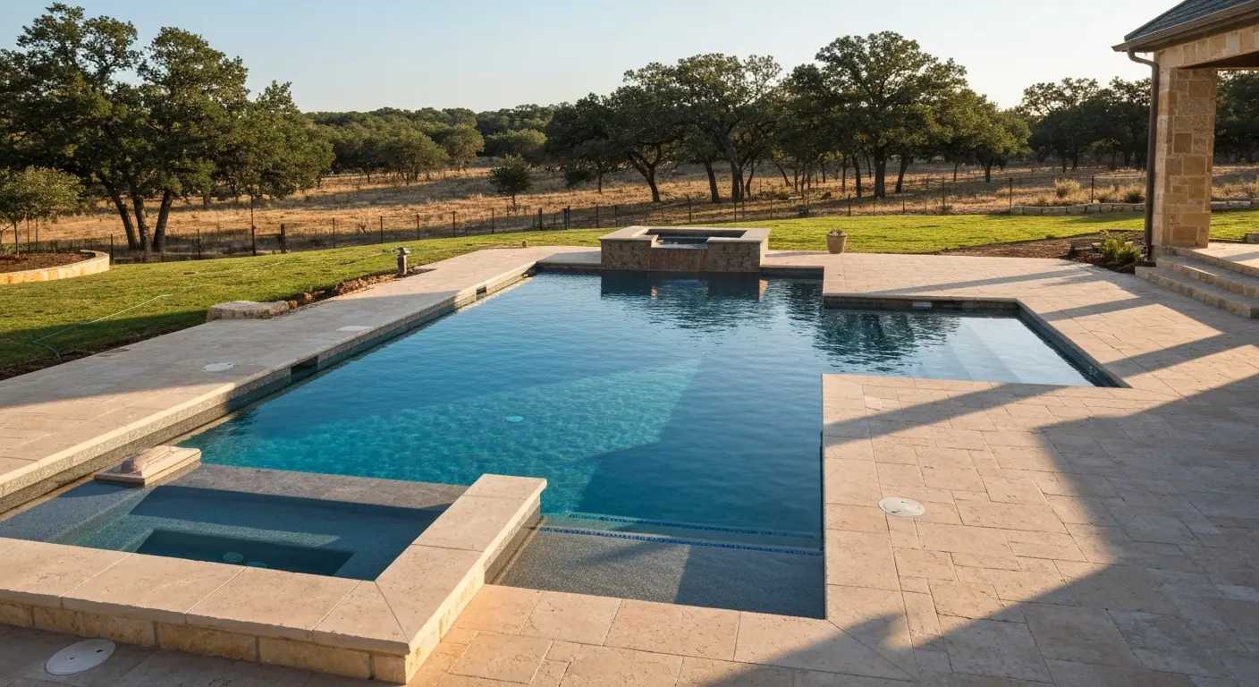 Custom pool construction project