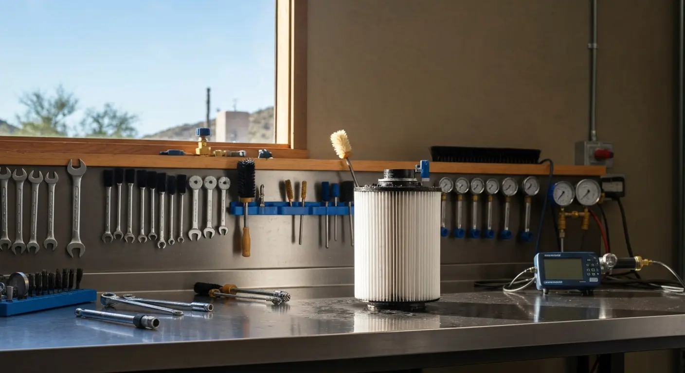 Cartridge filter cleaning service
