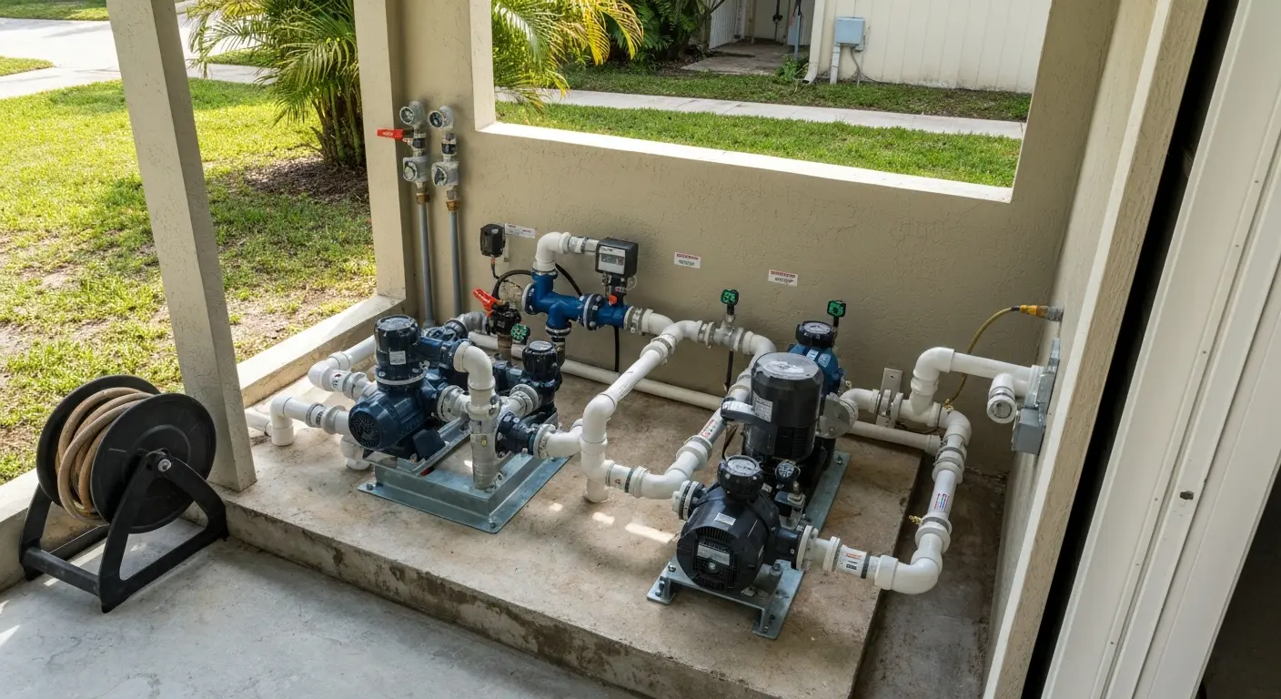 Pool equipment room