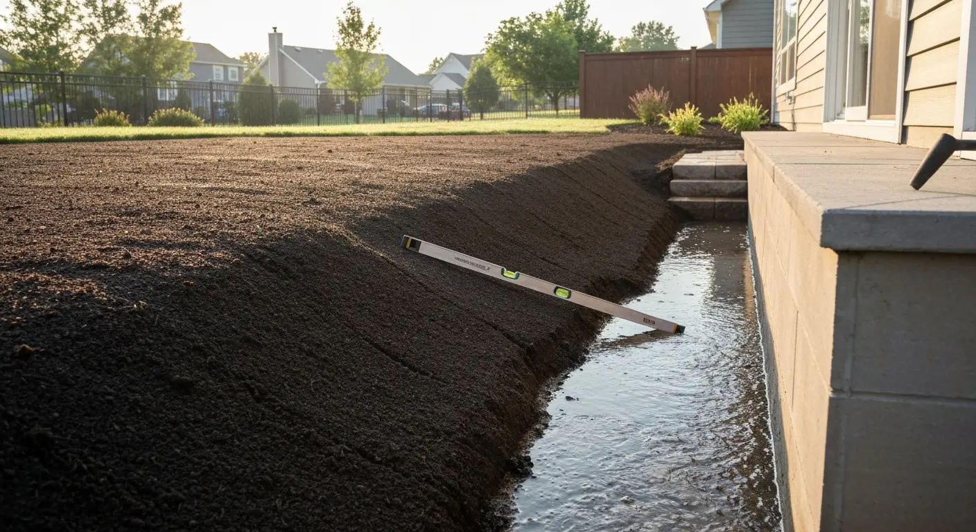 Garden bed design with proper grading