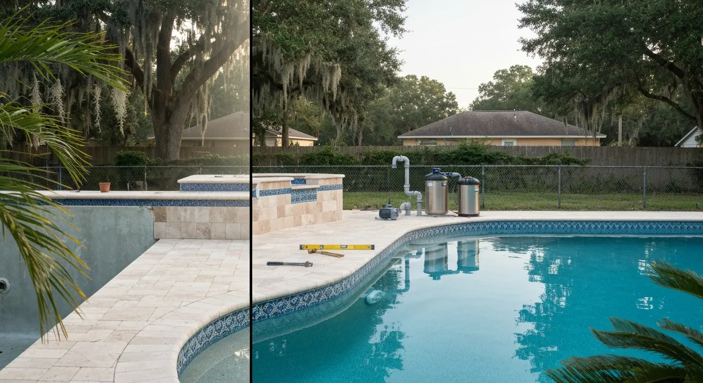 Pool remodel and renovation project