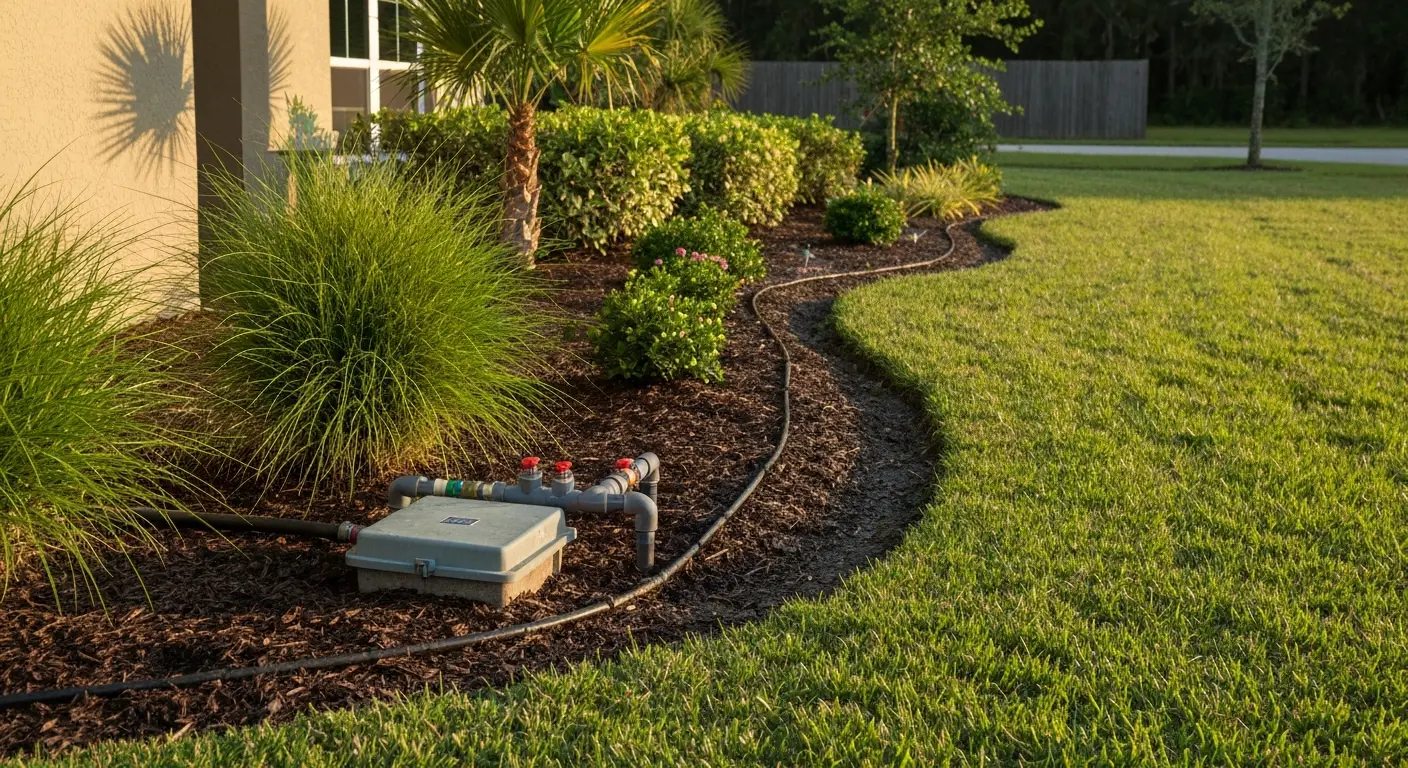 Residential landscape irrigation in High Springs