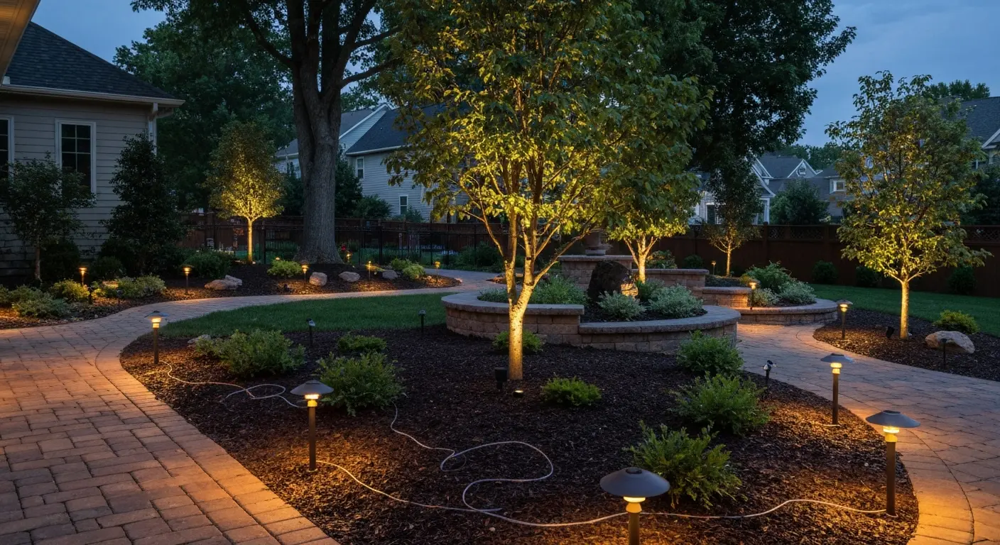 Outdoor landscape lighting design