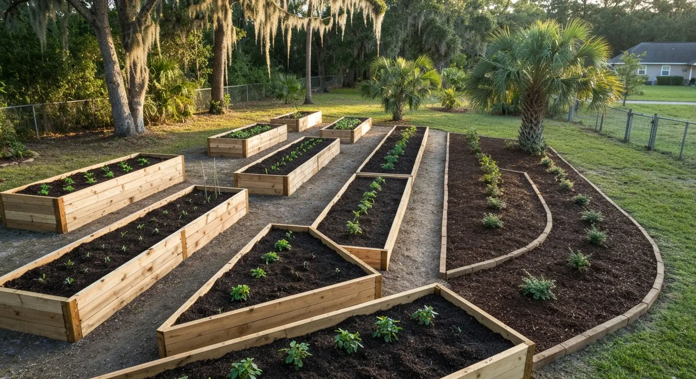 Raised and in-ground garden beds