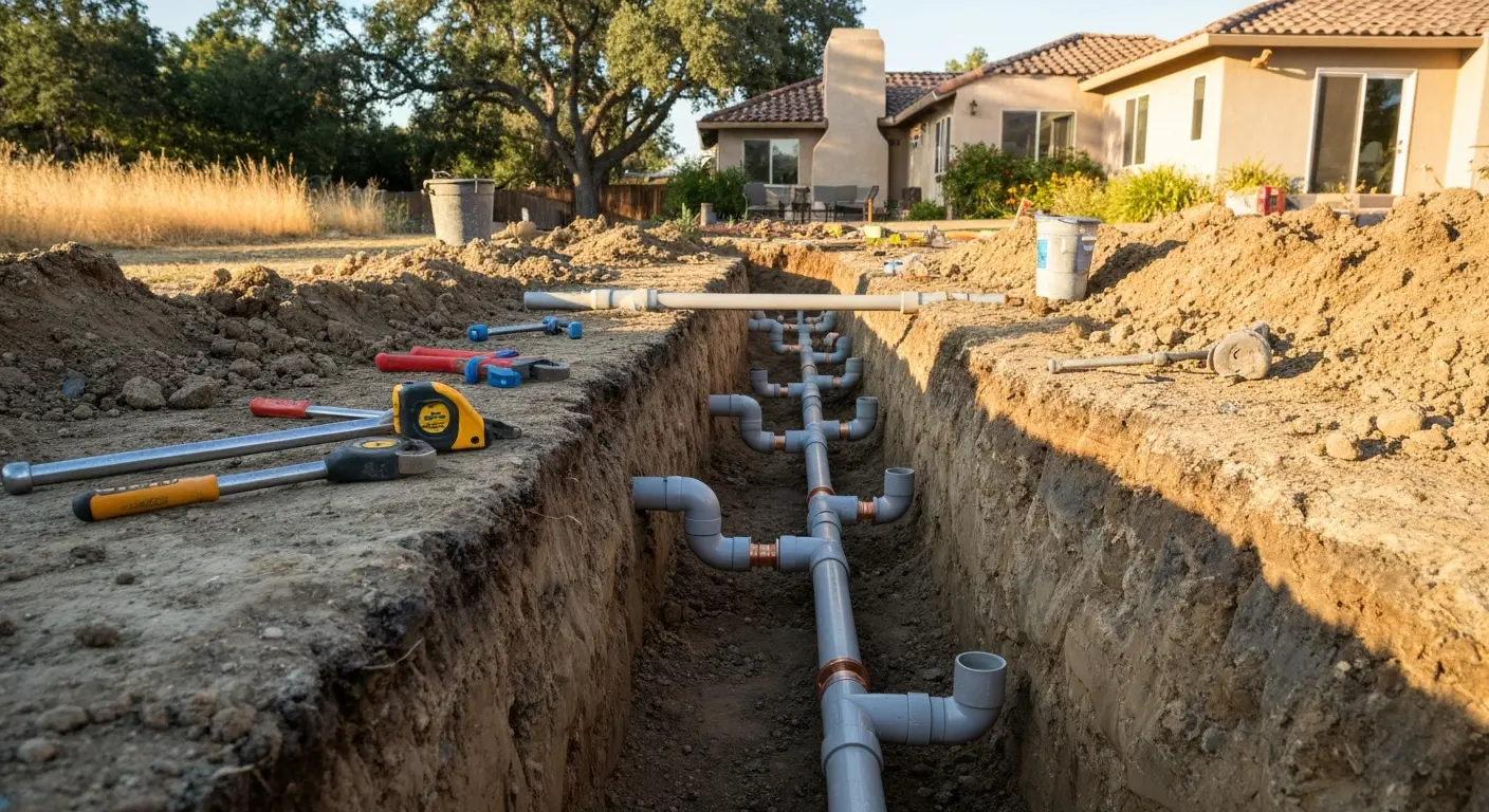 Pool plumbing work