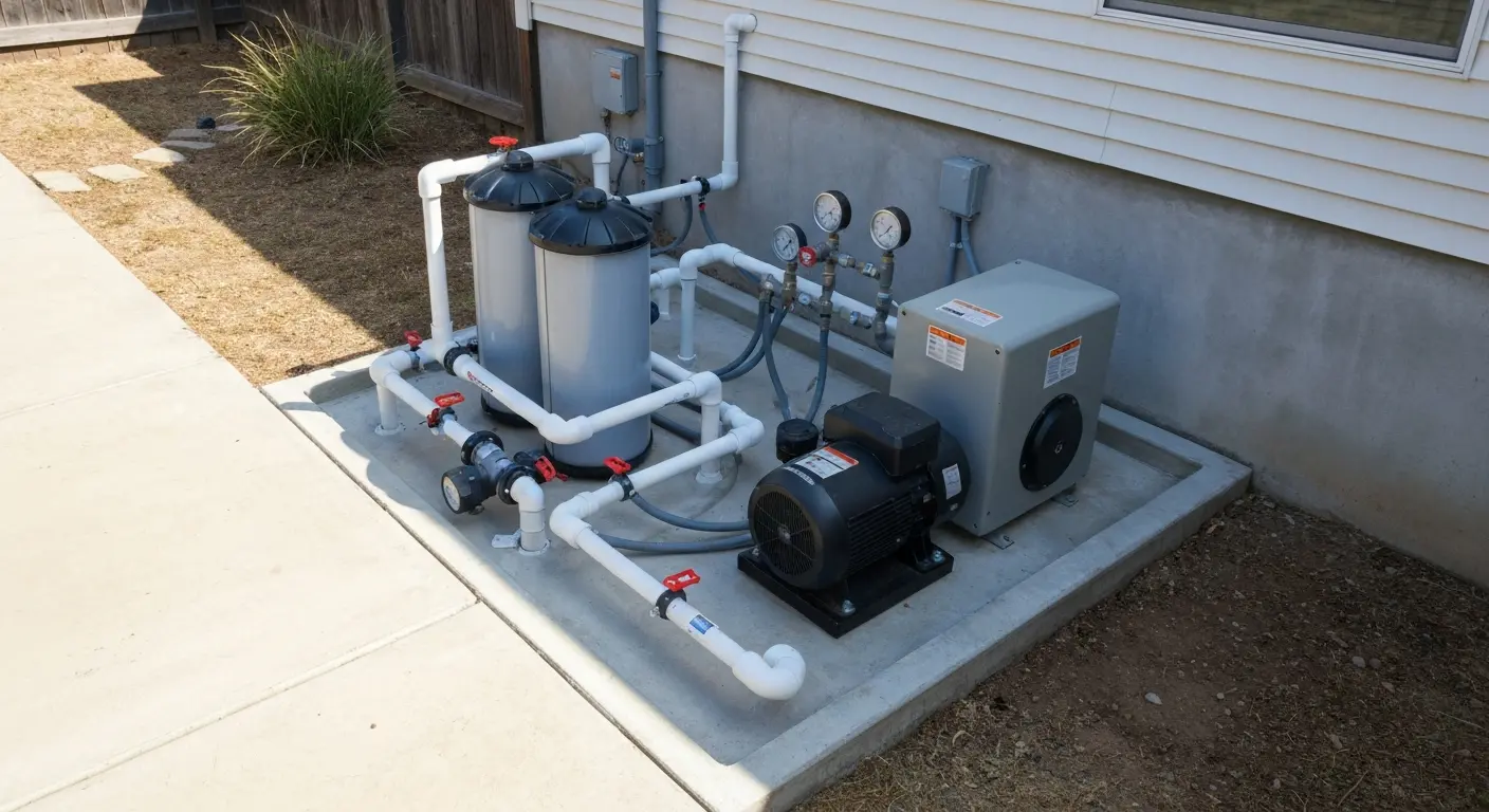 Pool equipment and spa installation