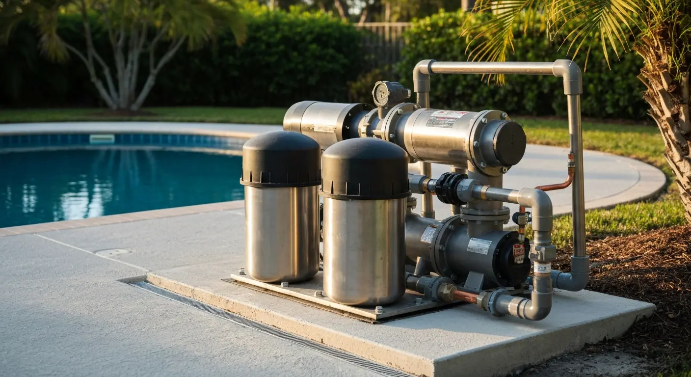 Pool pump and filter equipment