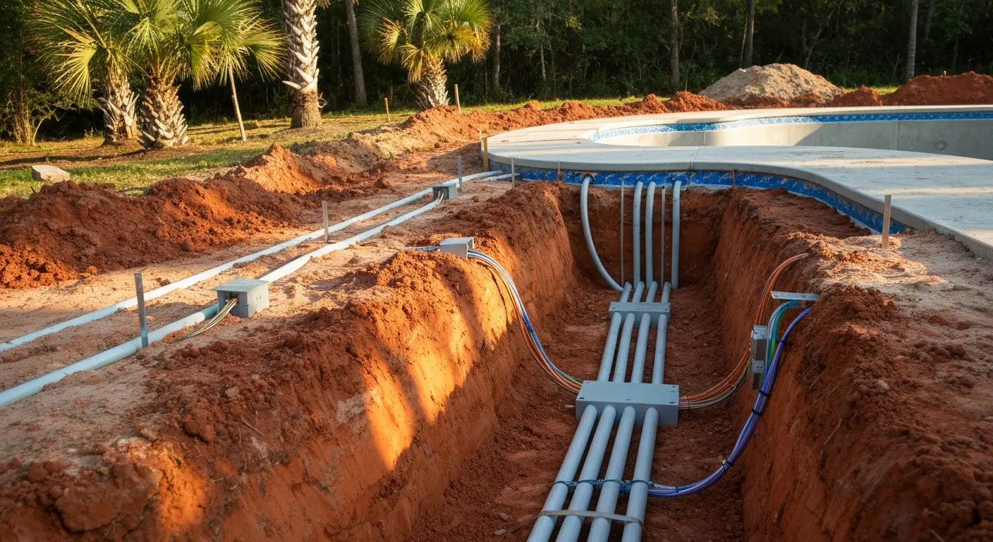 New pool electrical installation