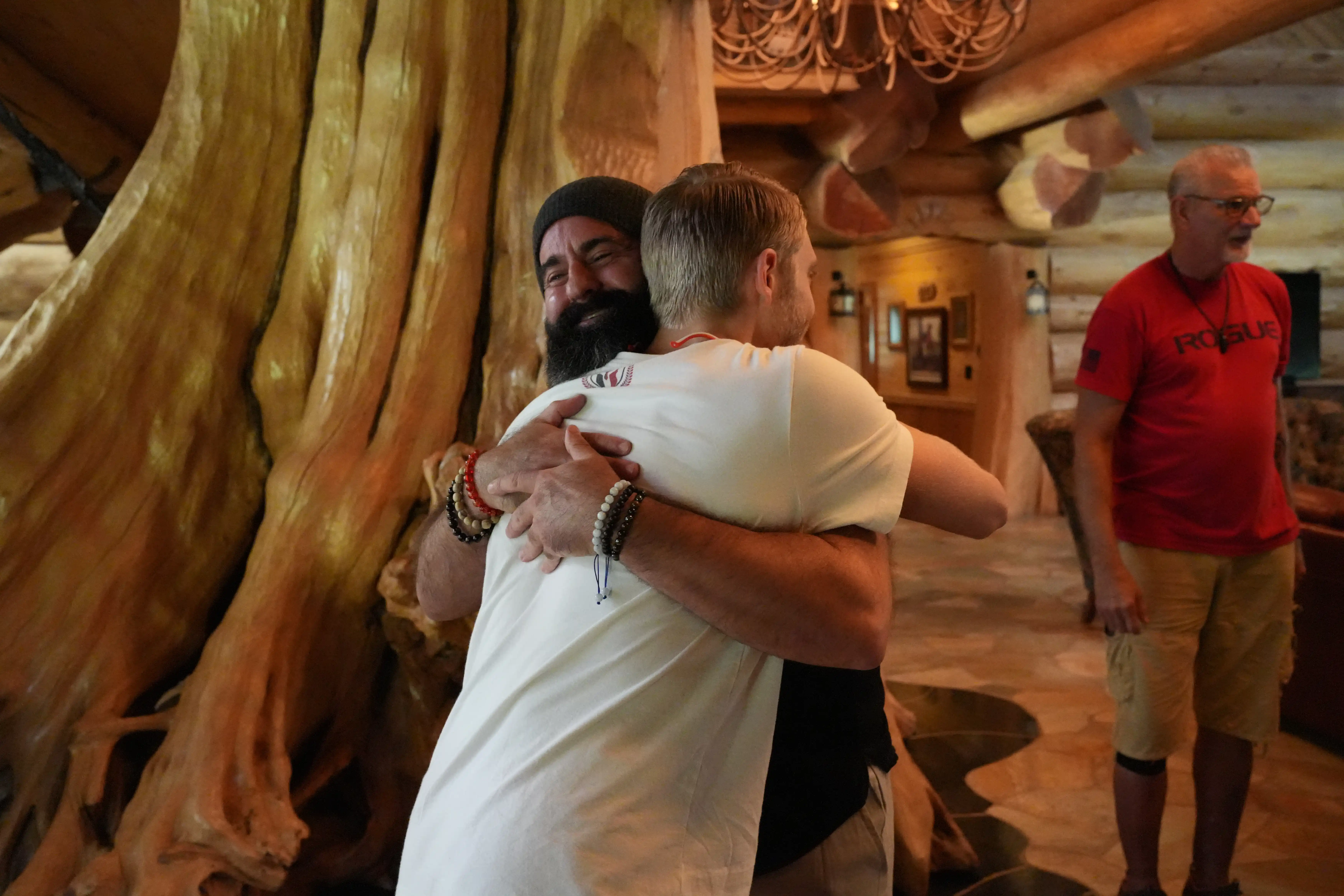CJV Hugging a Team Member