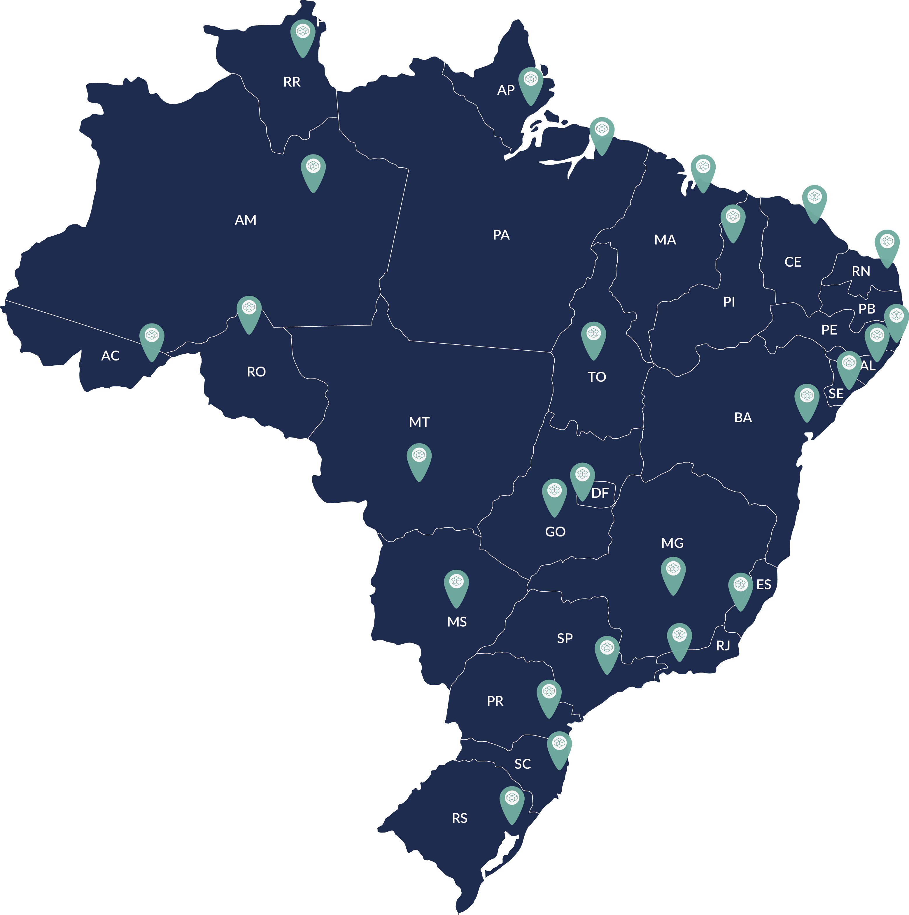 Mapa de cobertura nacional Anpla