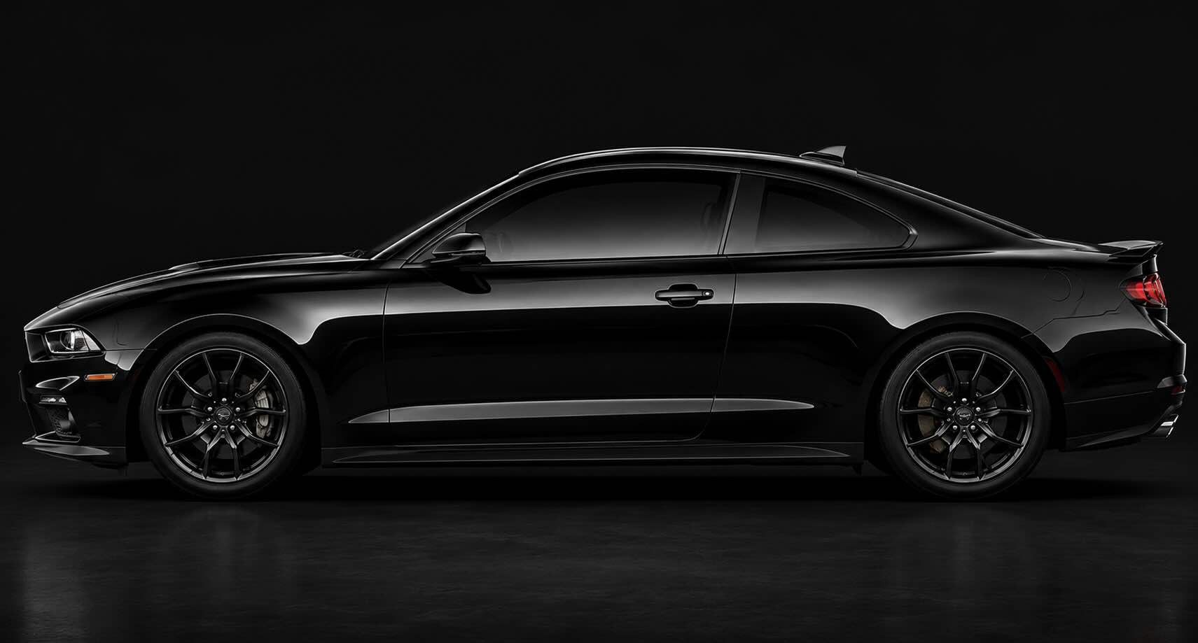 Side profile of a dark coupe with impact points marked on the bumper, fender, mirror, hood, and rocker panel