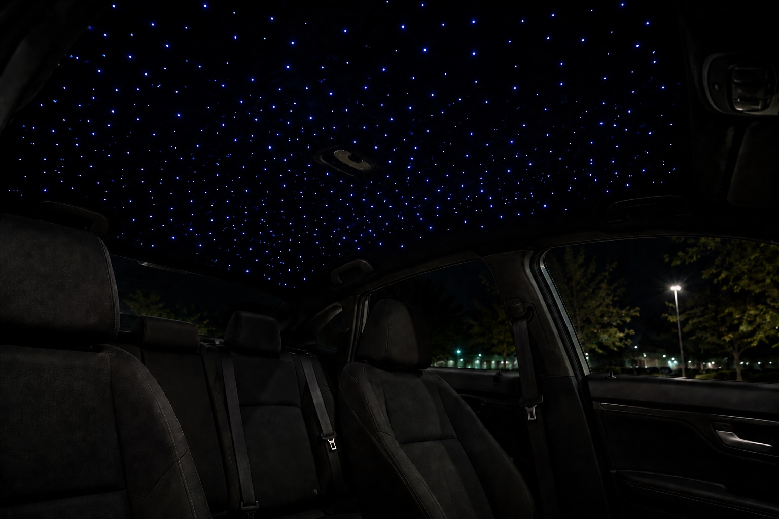 Starlight headliner, 900 stars, blue light