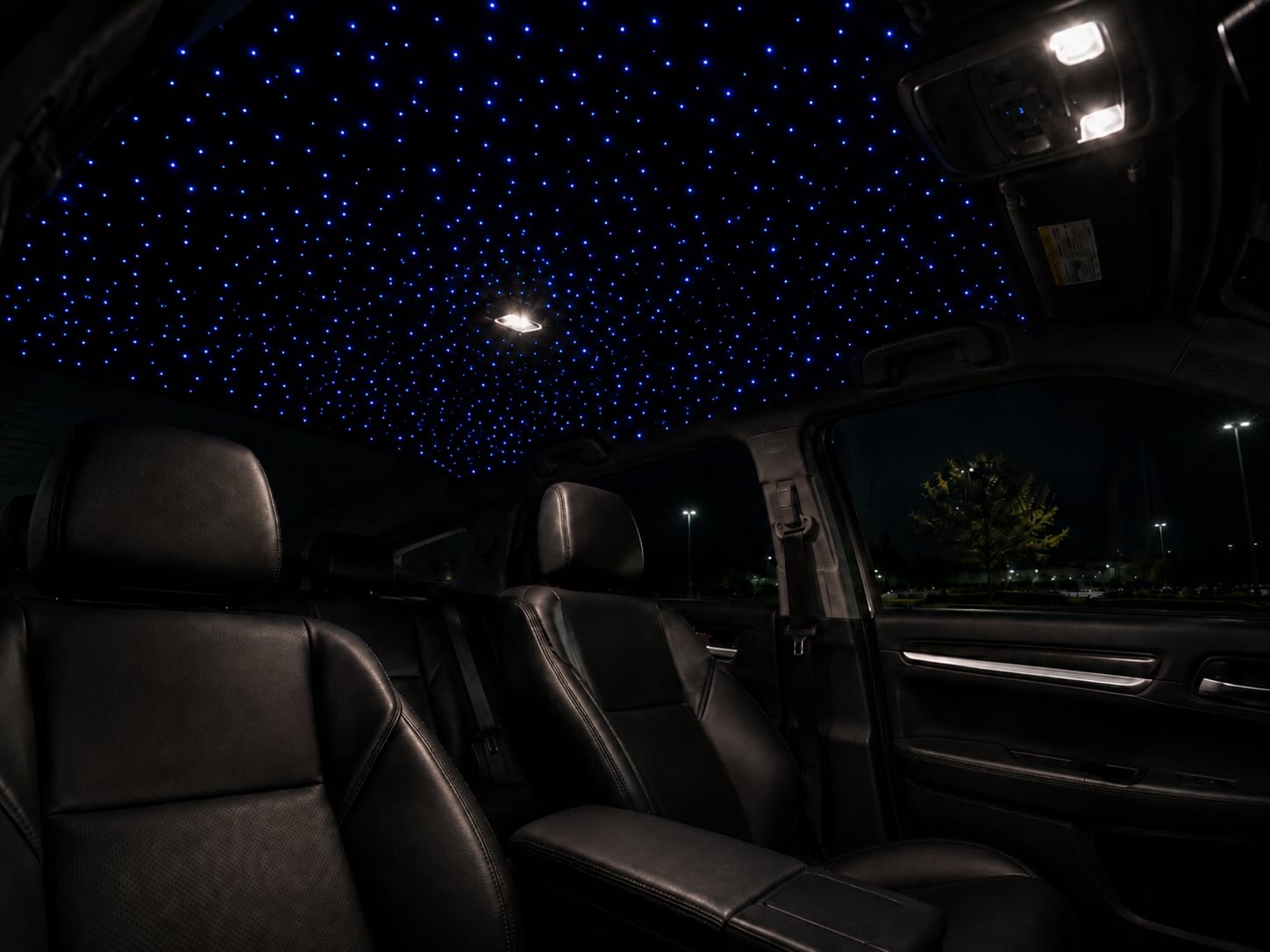 Starlight headliner, 1200+ stars, blue light