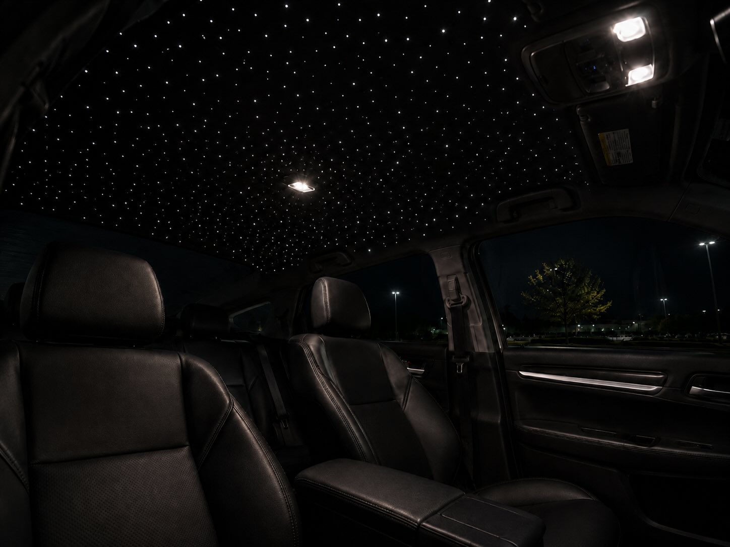 Starlight headliner, 1200+ stars, white light