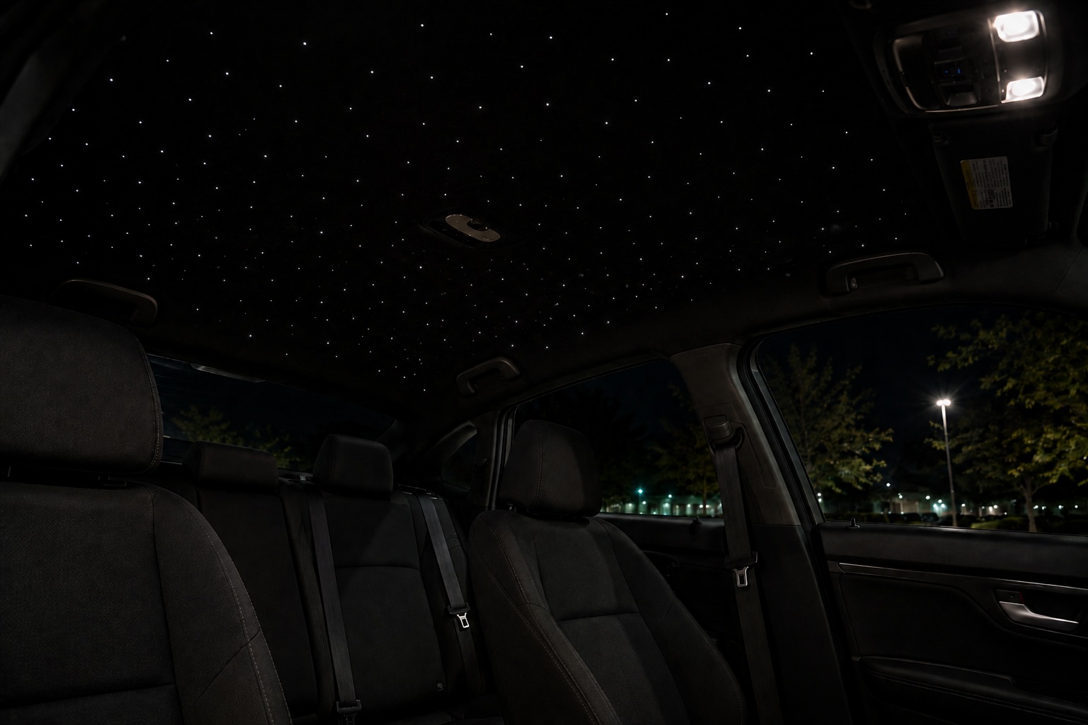Starlight headliner, 450 stars, white light