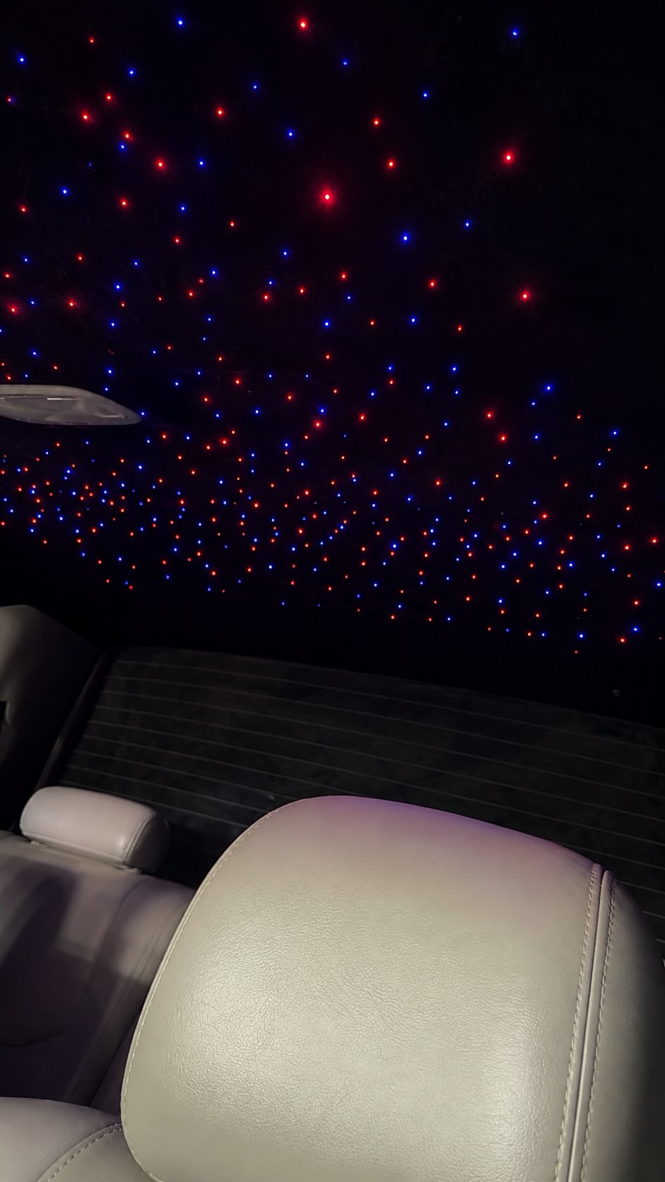 Completed starlight headliner install, 707Tintz