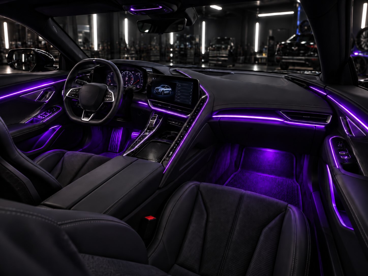 Same ambient lighting install shown in color 2