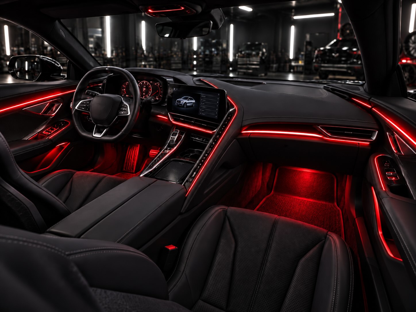 Same ambient lighting install shown in color 4