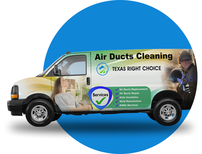 Texas Right Choice branded van