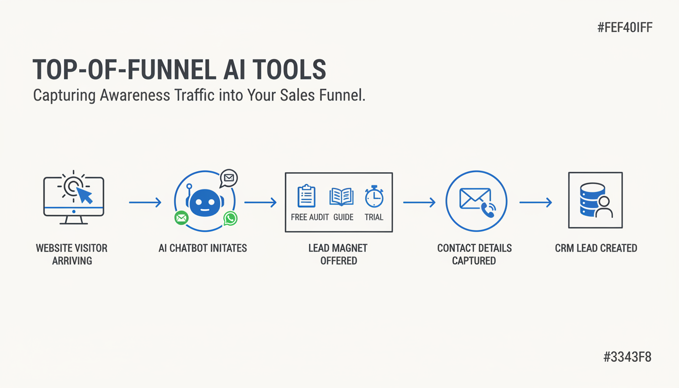 Top of funnel AI tools for lead capture without marketing team