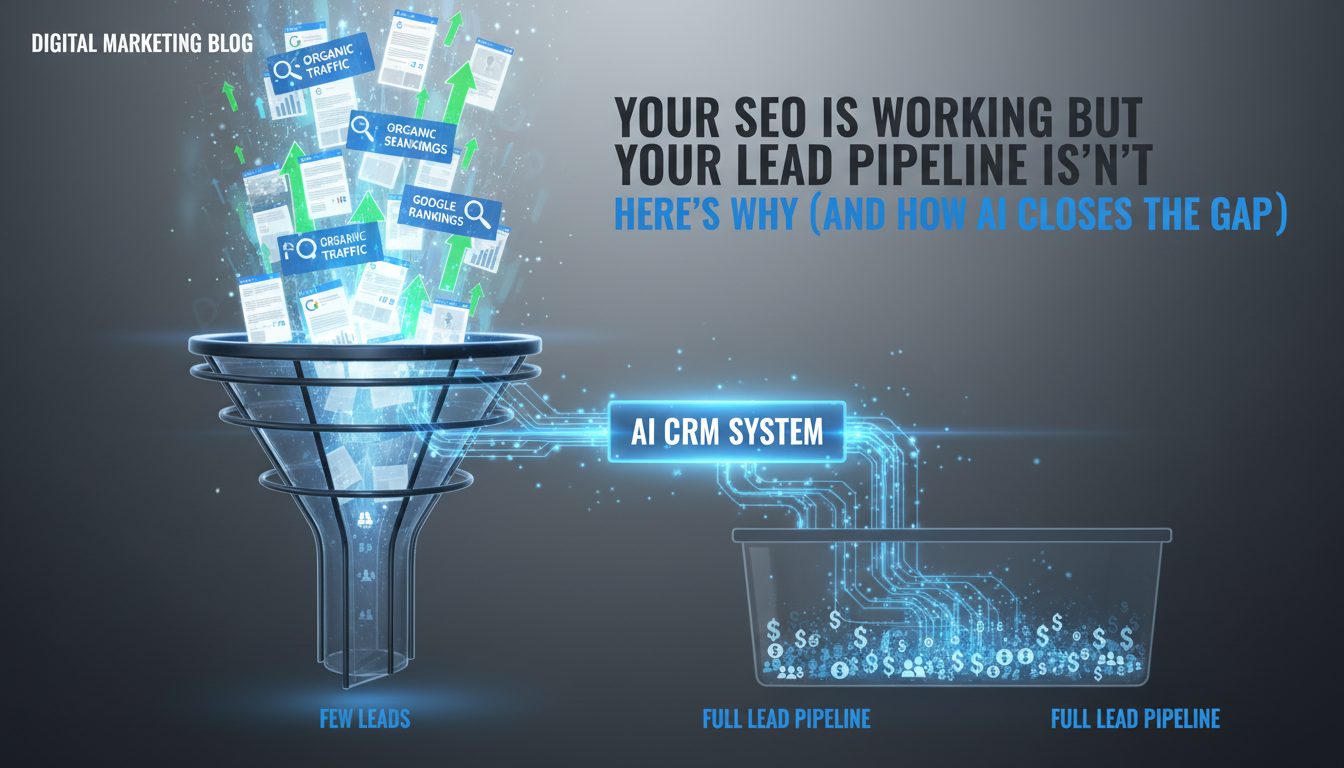 SEO traffic not converting to leads and how AI closes the pipeline gap