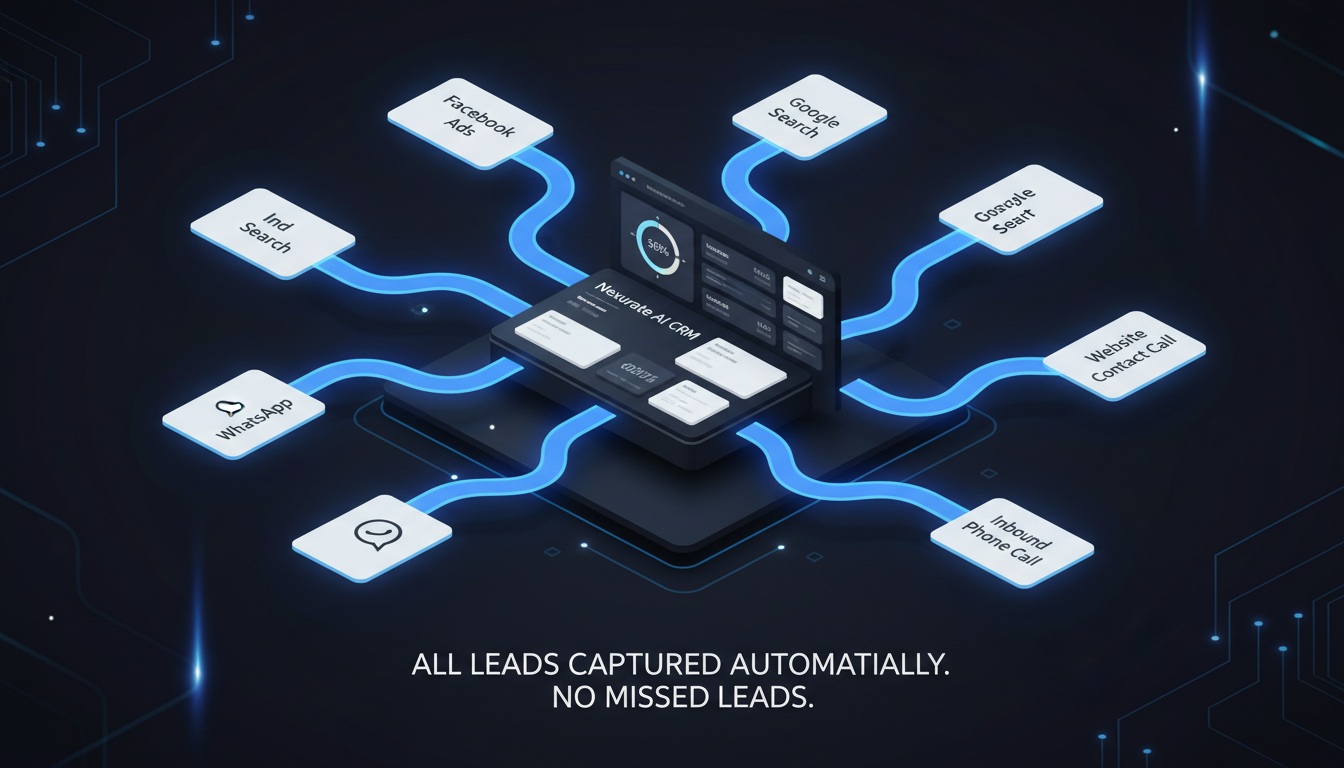 All lead channels captured into one unified CRM automatically — multi-channel lead capture system