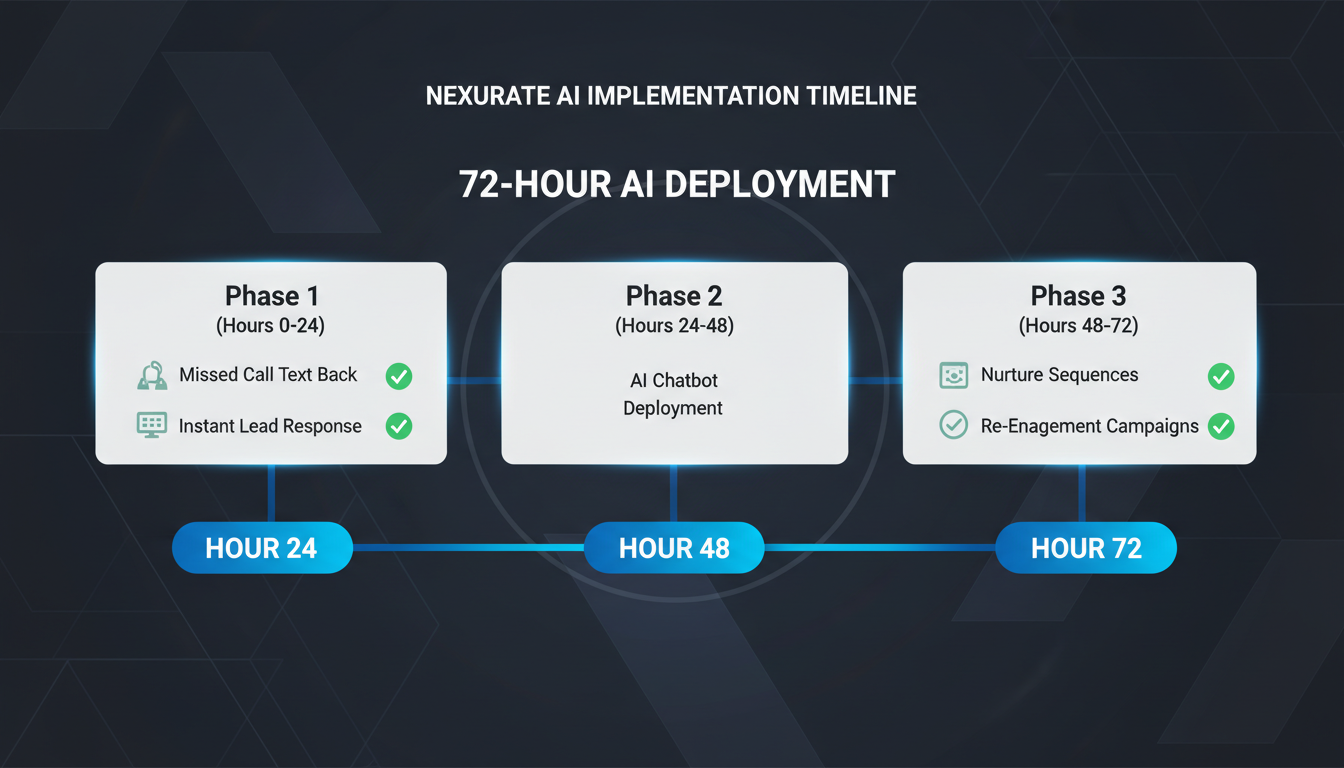 72-hour AI automation deployment for small business revenue recovery 72-hour AI automation deployment for small business revenue recovery