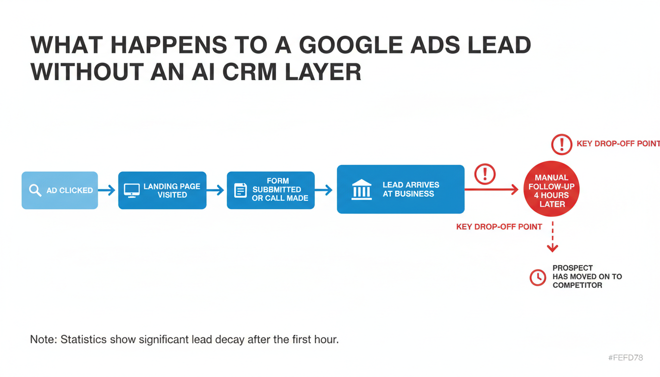Google Ads lead conversion gaps without AI CRM layer