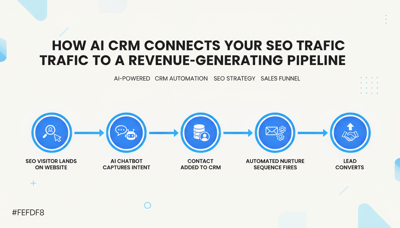 AI CRM layer connecting SEO organic traffic to revenue pipeline for SMEs