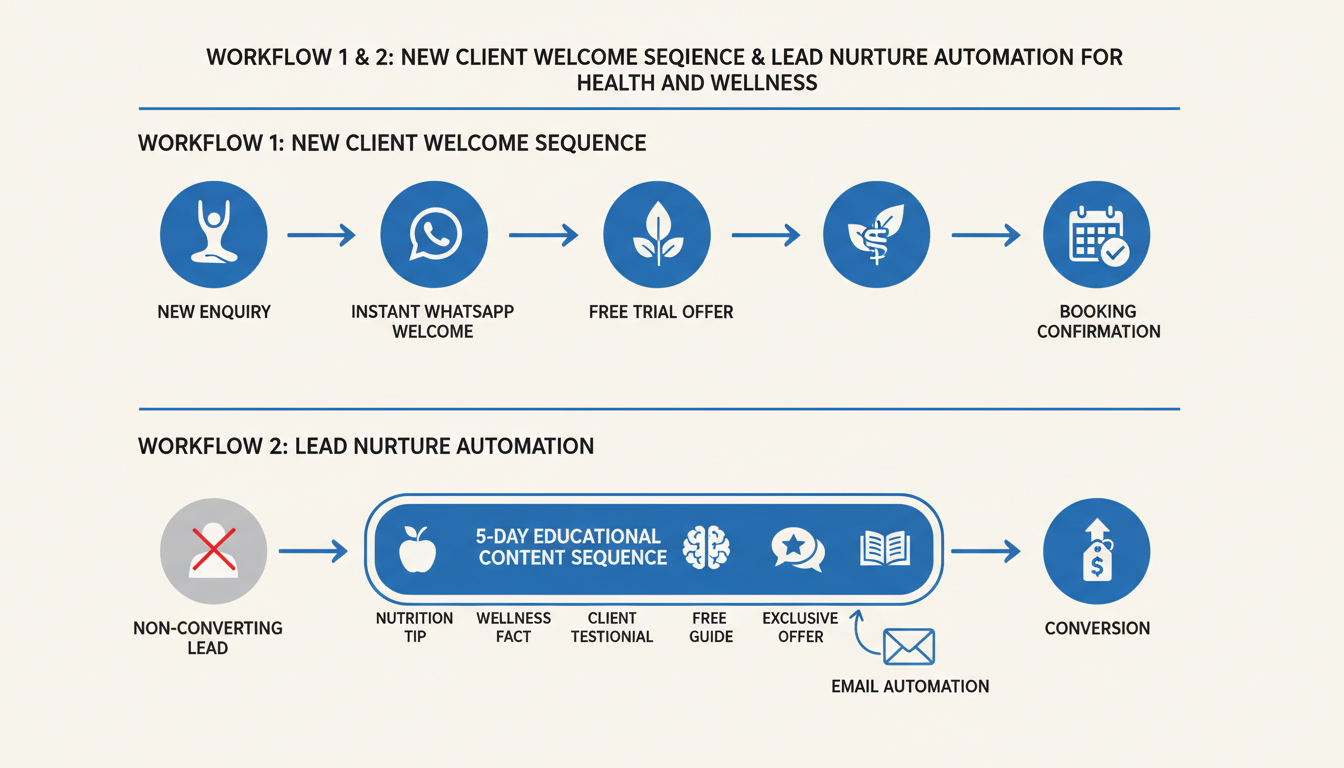 AI new client welcome and nurture sequence for health and wellness businesses