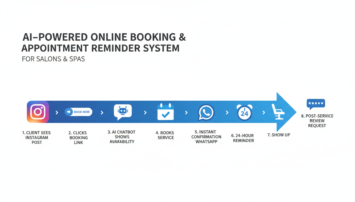 Salon spa online booking and appointment reminder automation system
