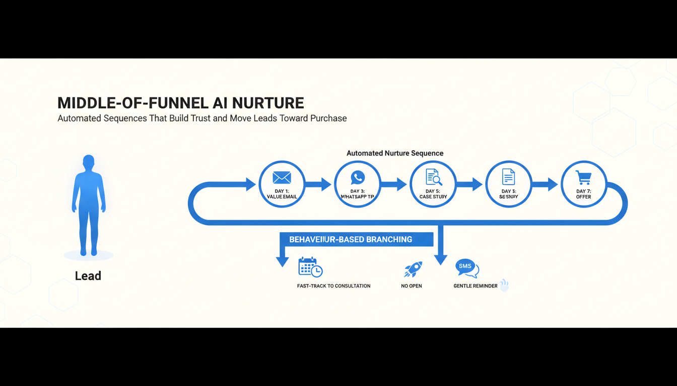 Middle of funnel AI nurture sequences for SME sales conversion