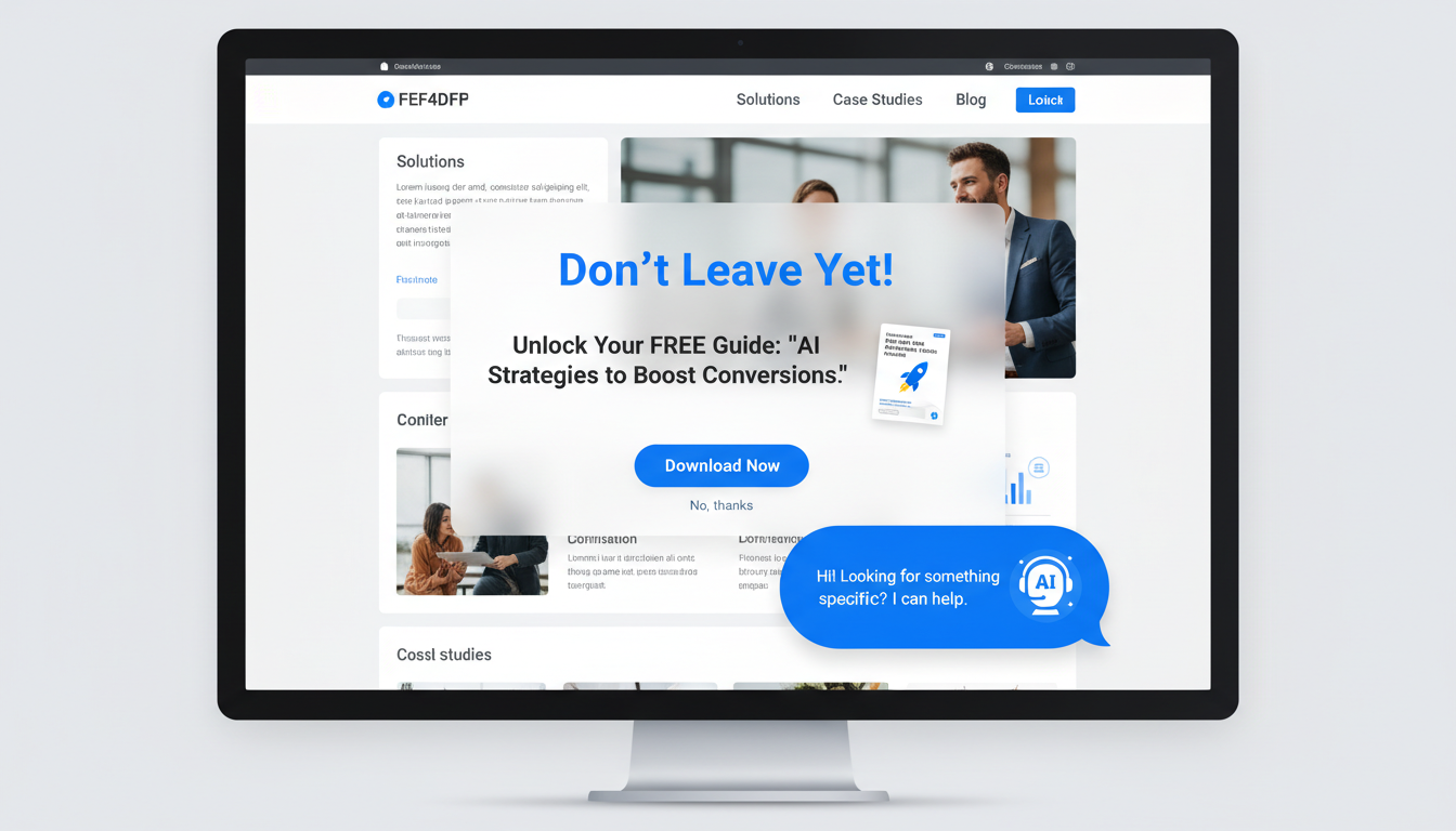 AI chatbot exit intent tools for capturing SME website visitors