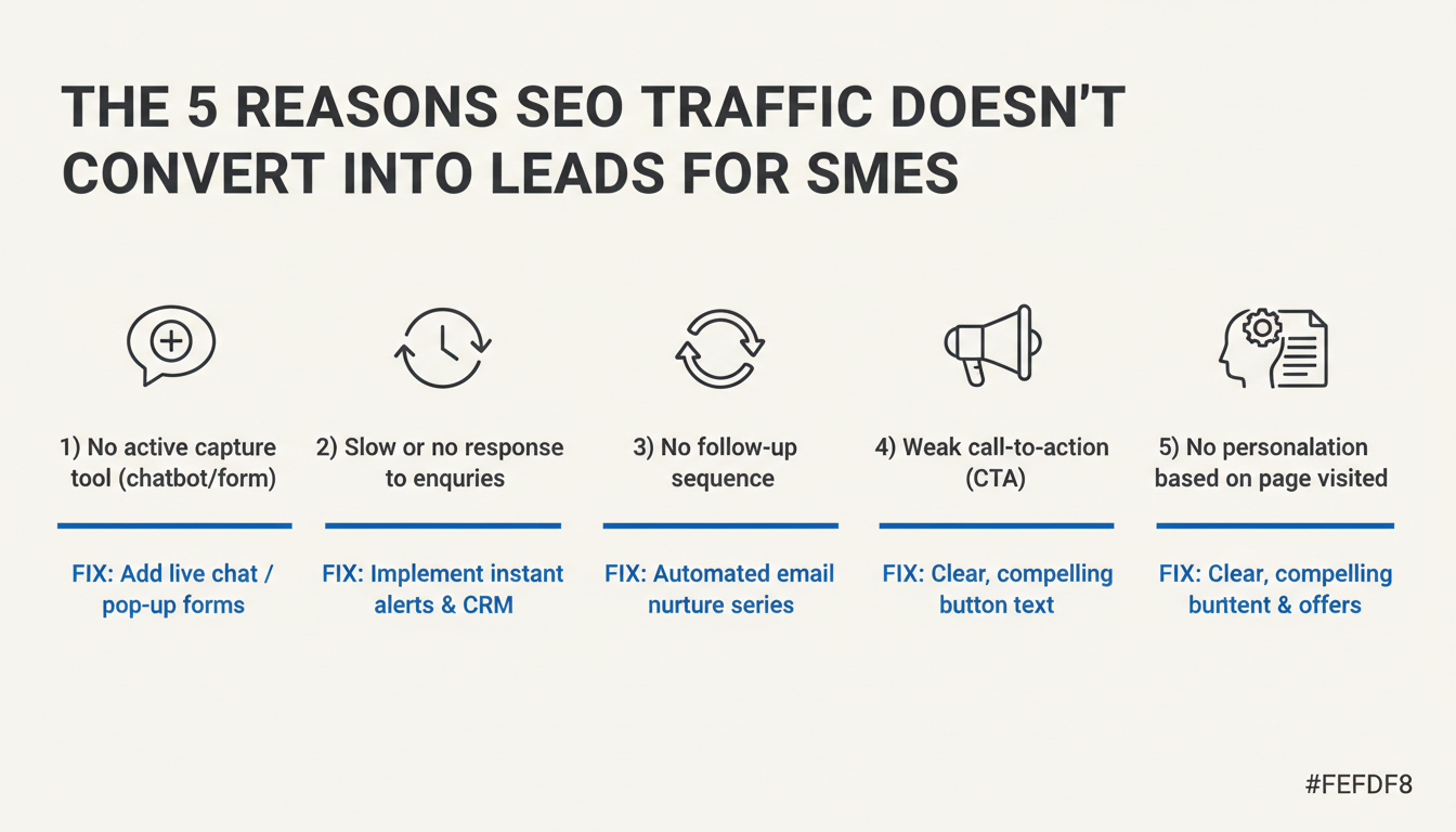 5 reasons SEO traffic does not convert to leads for SME websites