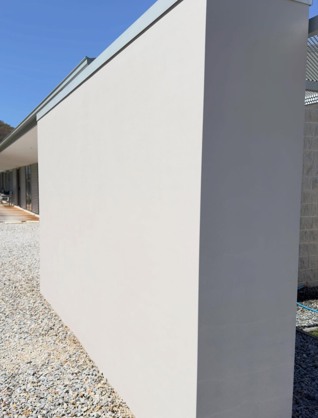 Finished rendered exterior, Canberra new build