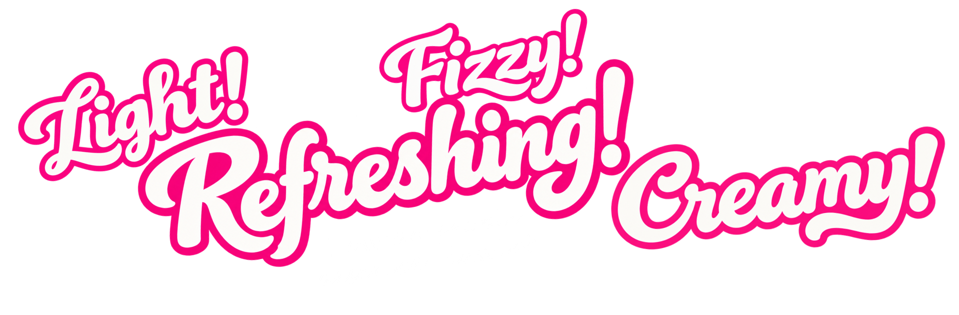 Light, fizzy, refreshing and creamy