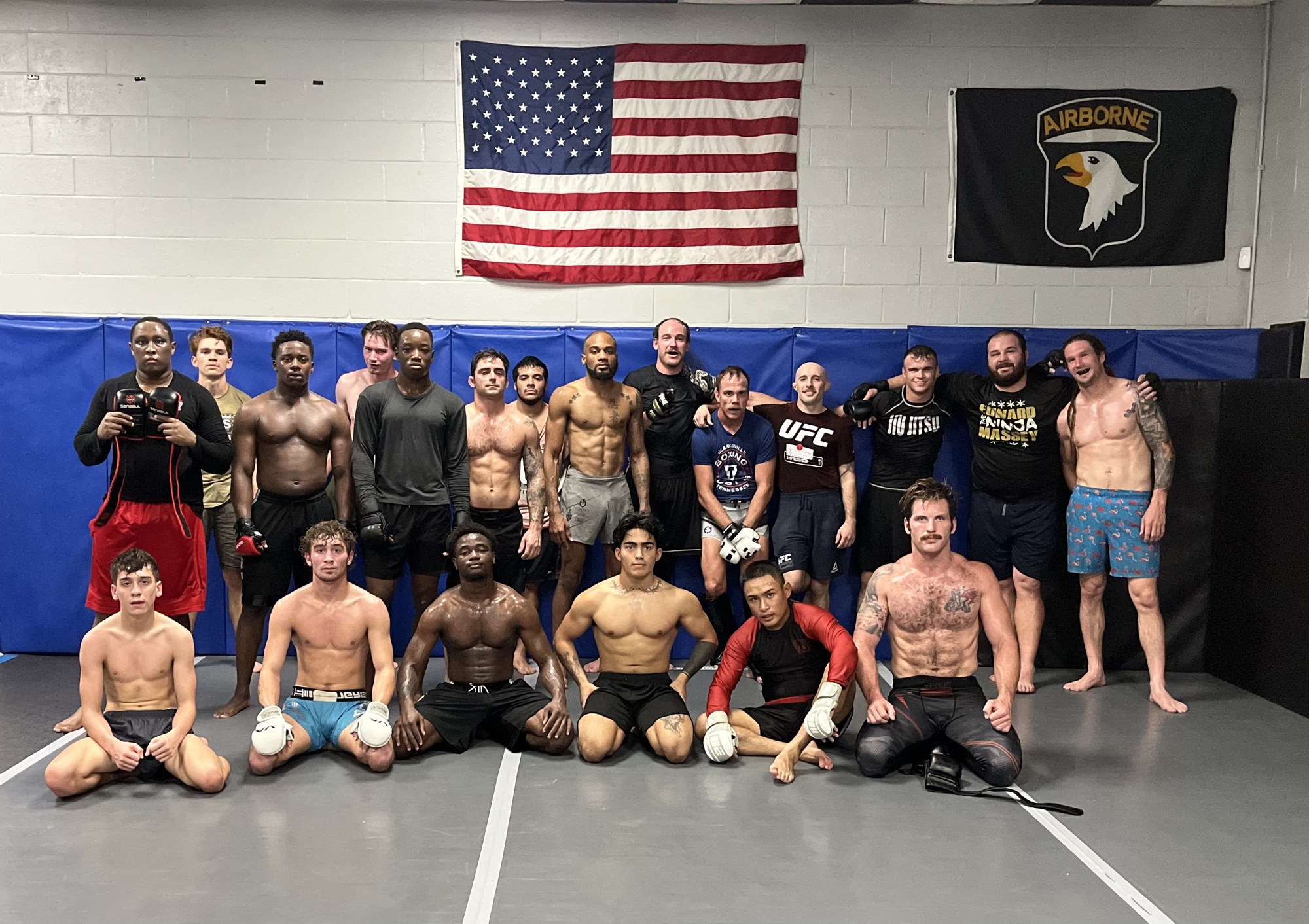 Wildside fight team after a striking and MMA session