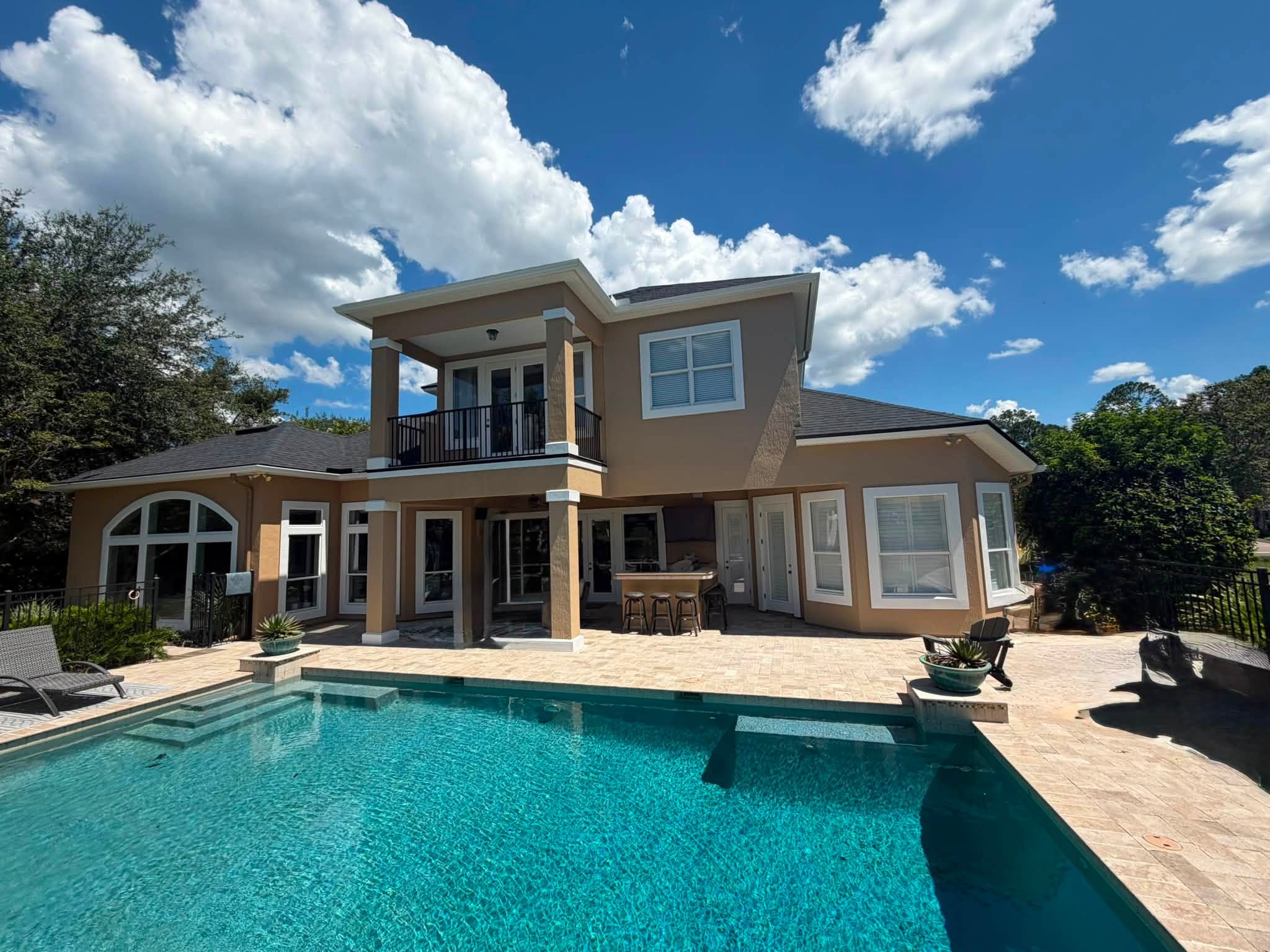 Professionally painted home exterior