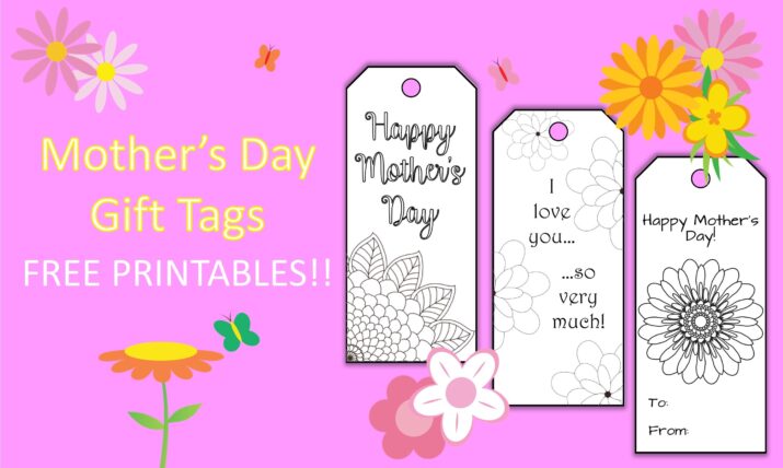 Free printable happy fashion mothers day gift tags