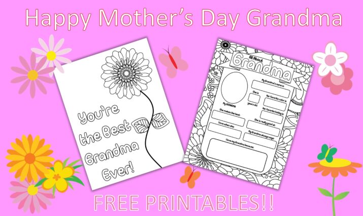 Show Grandma Some Love with These Cute Mother's Day Printables!