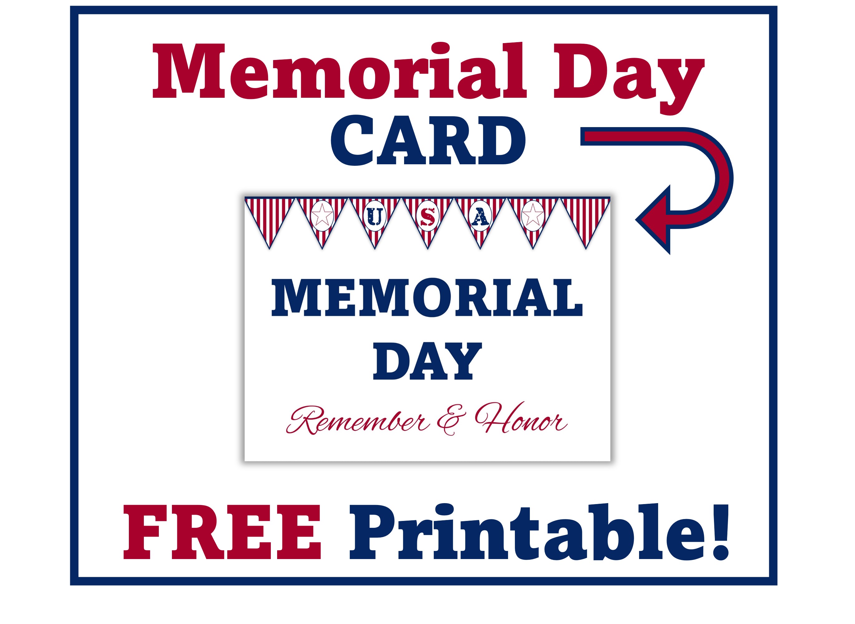 Say ‘Thank You’ with our Free Printable Memorial Day Card