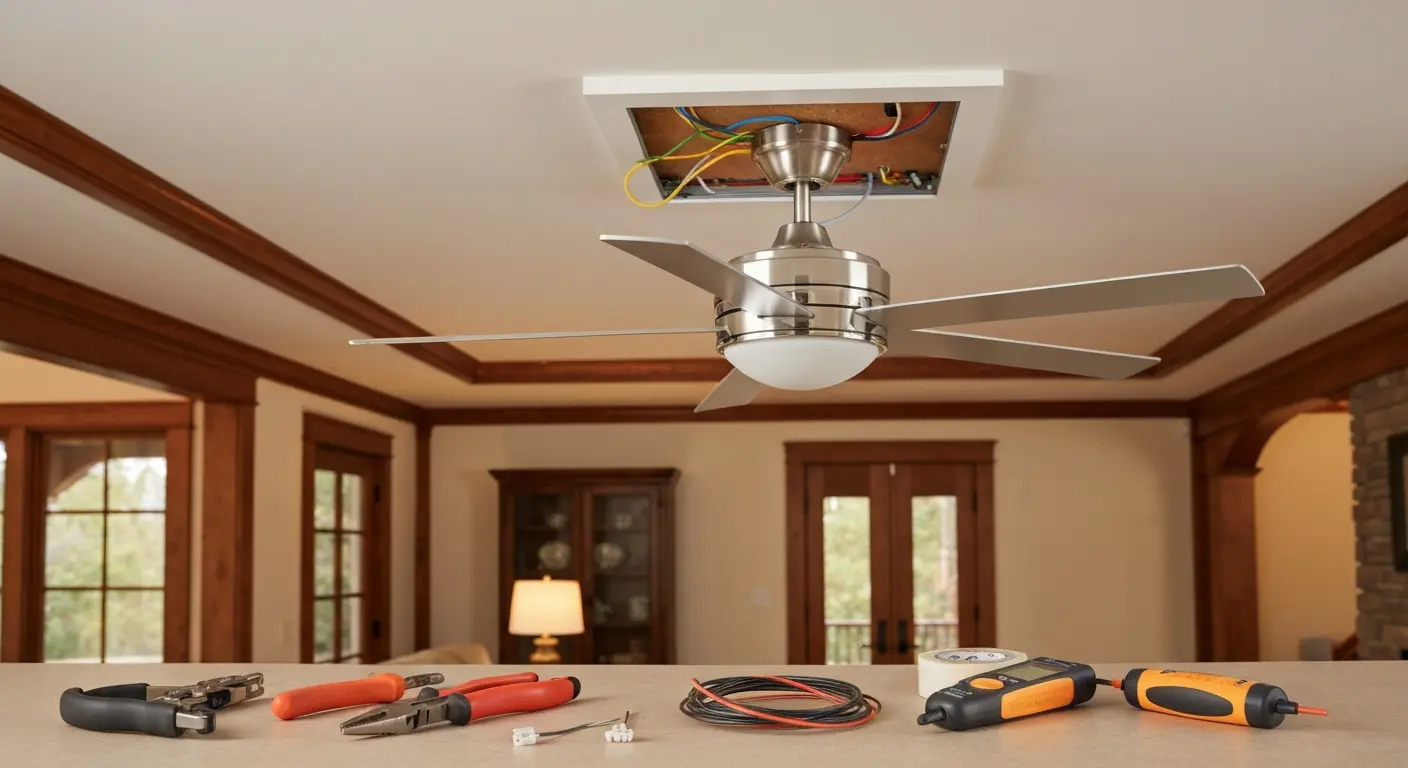 Ceiling fan wiring