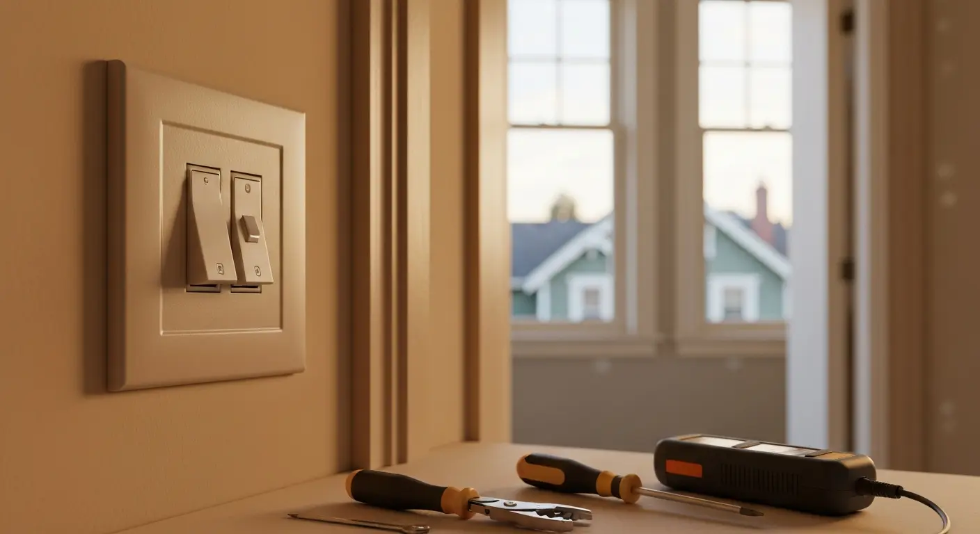 Light switch installation