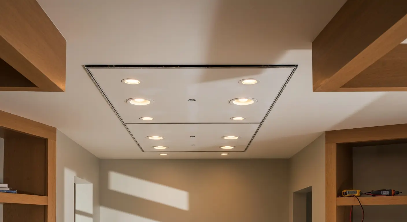 Lighting and fan installation