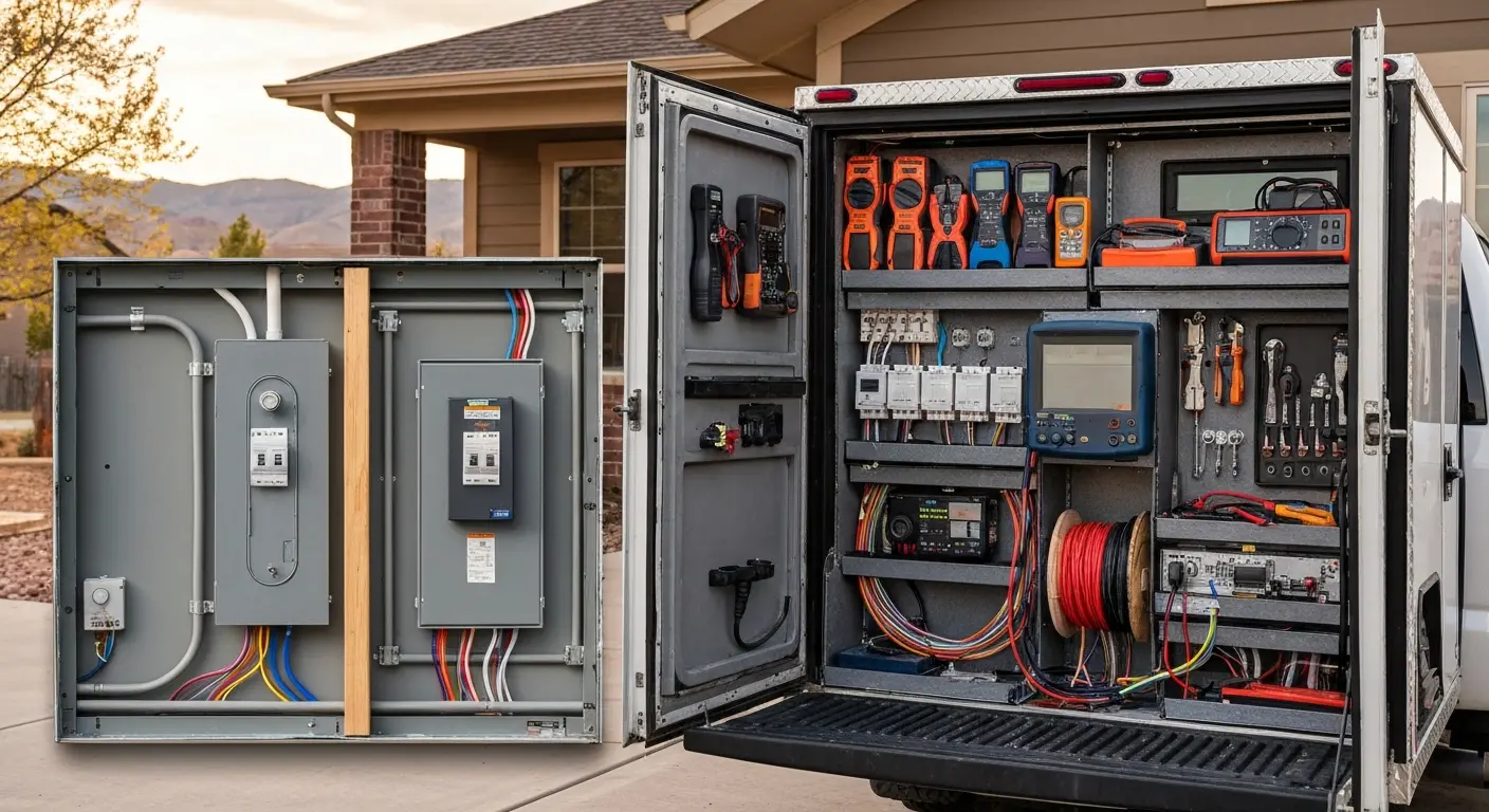 Emergency electrical repair truck