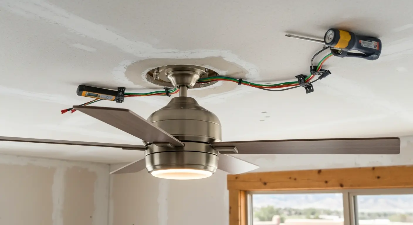 Ceiling fan wiring