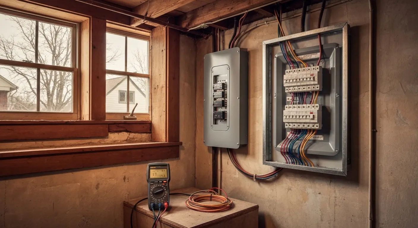Panel upgrade and electrical inspection