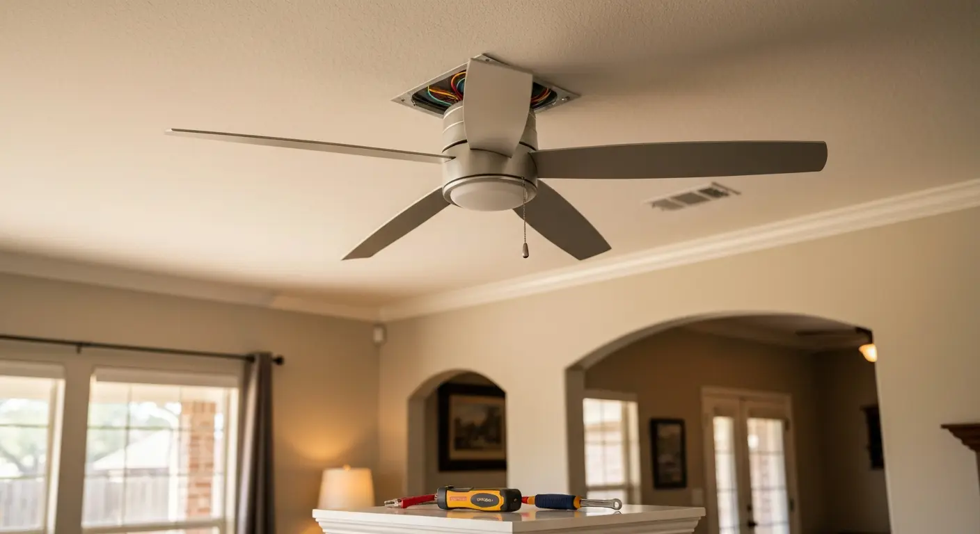 Ceiling fan wiring and installation