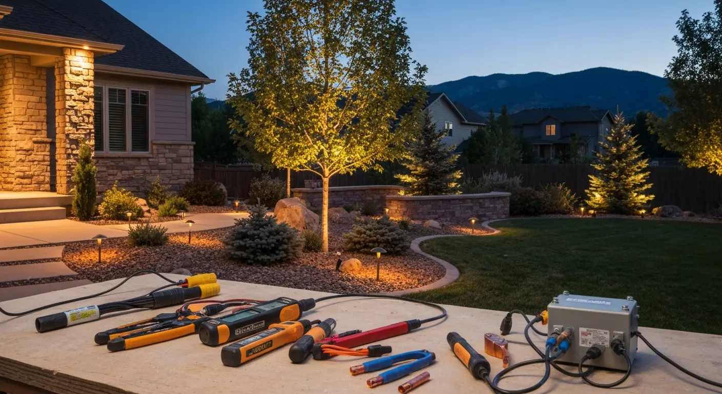 Garden lighting installation