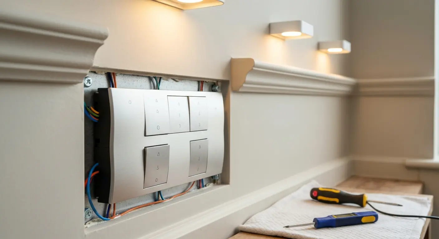 Light switch installation